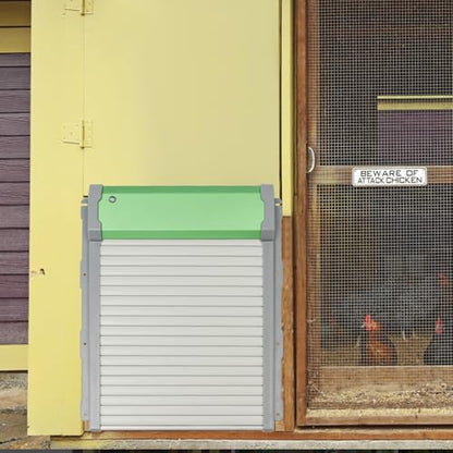 Automatic Chicken Coop Door Solar Powered, Auto Chicken Door with Light & Timer Sensor, Remote Control - IP67 Waterproof Smart Anti-Pinch Coop Door Opener
