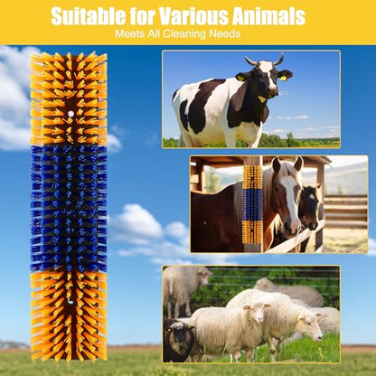Livestock Scratch Brush, 4-Pack for Horse Grooming, Help Stay Comfortable on the Back of Livestock Cattle Scratch for Goat, Cow, Sheep, Pig and Other Animals
