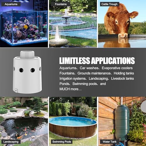 Float Valve For Water Tank Designed for Water Level Control, Auto Filling&Shut Off, Durable Nylon Resin Water Trough Float Valve for Livestock tank,Fish Pond,Fountains etc. White 1pc - style: White 1pc