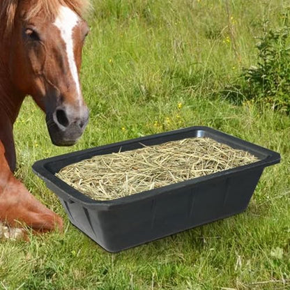 Horse Feed Bucket – Large 10L Rubber Pan Construction, Reliable Water Bowl Craft, Versatile Livestock Feeding Vessel, Strong Farm Supply Container | Poultry Cattle Deer Goat Support Tool Outdoor