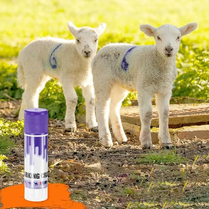 M METERXITY 5-Pack Livestock Marker, 11.6 Cm/4.6 Inches Medium Animal Crayons for Pig/Cattle/Cow/Sheep Supplies, Farming Livestock Marking Crayons [Purple] - color: Purple