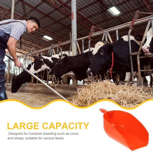 Yardwe Large Grain Scoop Farm Animal Feed Scoop Reusable Plastic Poultry Feeding Tool