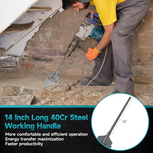 SDS-Max Shank 6 Inch Floor Scraper Chisel Bit - 6" Wide Blade Scraper 25" Long Alloy Steel Jack Hammer Drill Bit - Removal Tools for Tile Wallpaper Thinset Hardwood Adhesive Glue Linoleum - style: SDS-Max Shank