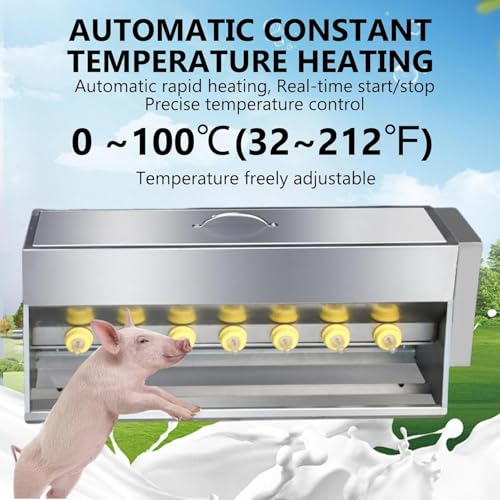 Automatic Piglet Feeder Machine with Sound Simulation, Double-Sided Sile Nipples, 10 Nipples for Efficient Milk Feeding and Lactation Support for Healthy Growing Piglets - size: 14Nipples