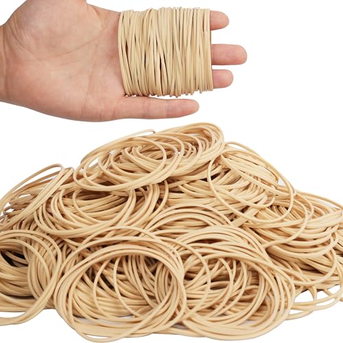 AMUU Rubber Bands Size 18 500pcs Elastic Rubber Bands for Office Supplies | Heavy Duty Small Rubber Bands for School Home Money Flower