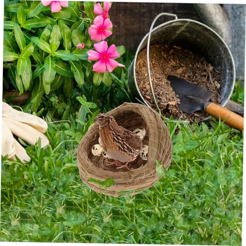 Milisten 2pcs Small Pet Sleeping House Woven Chicken Nesting Box Egg Laying Coop