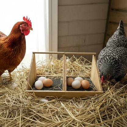 Chicken Nesting Box Pads | 8PC Washable Nesting Mats (12"x12") - Durable Plastic Coop Liners, Odor-Proof Chicken Bedding for Indoor/Outdoor Laying Boxes (8pack-Gray) - size: 8pack-Gray