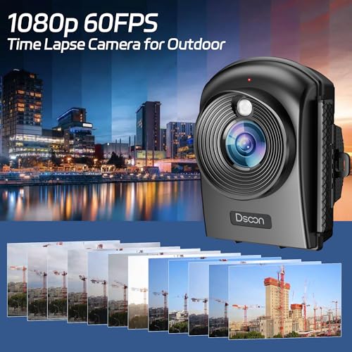 Dsoon Time Lapse Camera,1080p FHD Outdoor Construction Timelapse Camera, IP66 Waterproof,110° Wide Angle,Extral Standby for Capture Building & Courtyard Progress, Climate, Garden (64GB TF Card) - style: TL2100-5