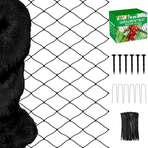 Bird Netting - 25'x50' Heavy Duty Nylon Net with 2' Mesh for Garden Protection, Chicken Coop, Fruit Tree, Orchard Against Squirrels, Deer - size: 2", 25' x 50'