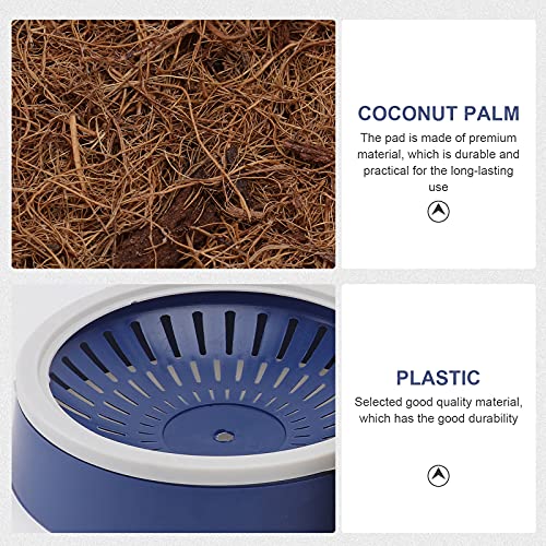 POPETPOP Pigeon Nest Bowl 4 Pack Plastic Nesting Pot with Mats | Plastic nest bowls, breathable mats, breeding use, pigeon bird care, replacement set, check bowl size before purchase