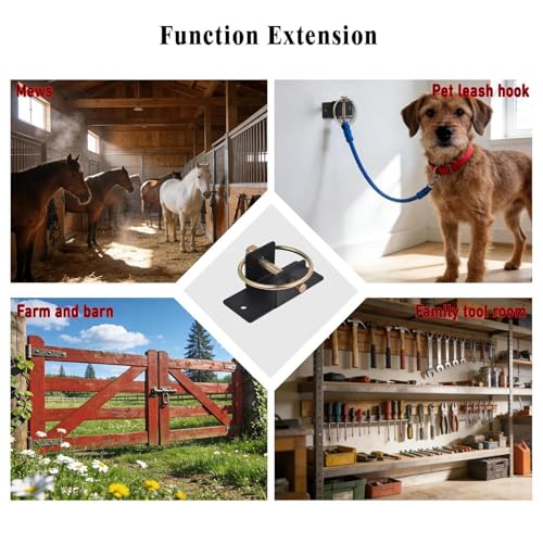 Bucket Hooks,Grain Feed Hanger with Pin - Quick Release Bucket Hooks,for Stall Stable Barn Fence Kennel Tractor Horse Livestock