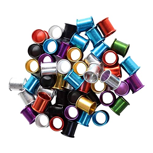 100 Pieces Pigeon Foot Rings Aluminum Bird Leg Bands Identification Clips for Chicks Bantam Finches Dove Supplies Suitable for Pet
