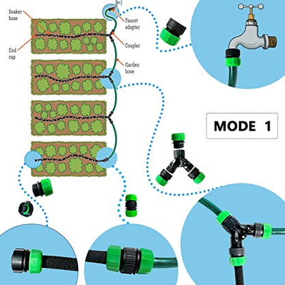 AMRITA Fittings for 1/2" Garden Soaker Hose, Female/Male Connector&Valves&Straight Connectors.(Fittings) - color: Fittings