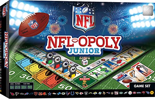 MasterPieces Kids & Family Board Games - NFL Opoly Jr. - Officially Licensed Board Games for Kids, & Family - style: NFL