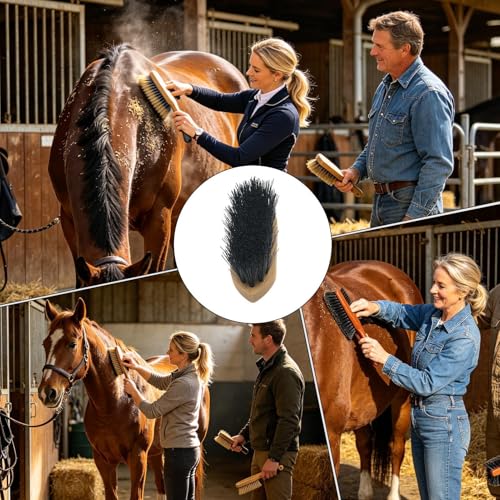 Horse Brush | Livestock Hair Cleansing Comb | Wooden Horse Brush - for Stall Stable Barn Ranch Farm Backyard Outdoor