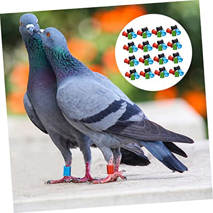 YARNOW 100pcs Sturdy Pigeon Tracking Accessories Aluminum Leg Bands for Racing Birds Random Color
