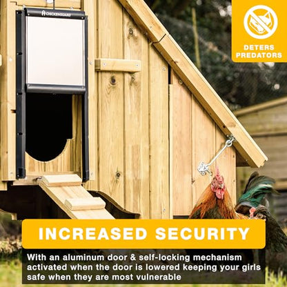 ChickenGuard Self-Locking Predator-Proof Chicken Coop Door for Hen-House, Chicken Run, Poultry Habitat Accessories (Pop Hole Door only – No Motor)