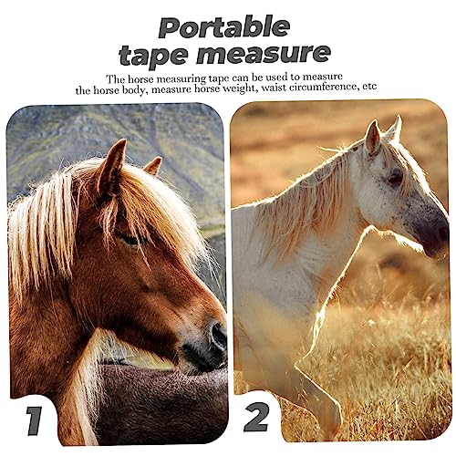YARNOW 2.5m Horse Measuring Tape Flexible Soft Tape for Accurate Weight and Height Measurements of Livestock and Other Farm Animals