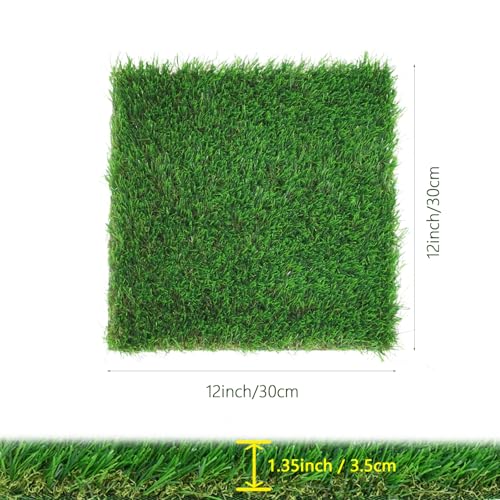 THREE ORANGES Chicken Nesting Box Pads, Washable Artificial Grass Nesting Pads Cuttable Chickens Nest Box Bedding Liners for Hen Coop Egg Duck Chicks Goose 12x12x1.35inch (4 Pack) - size: 4pcs-12x12x1.35 inches