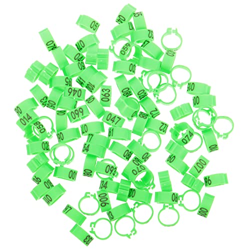 Happyyami Pigeon Carrier Rings 10mm Pigeon Foot Rings Reusable Identification Bands for Birds - color: Green