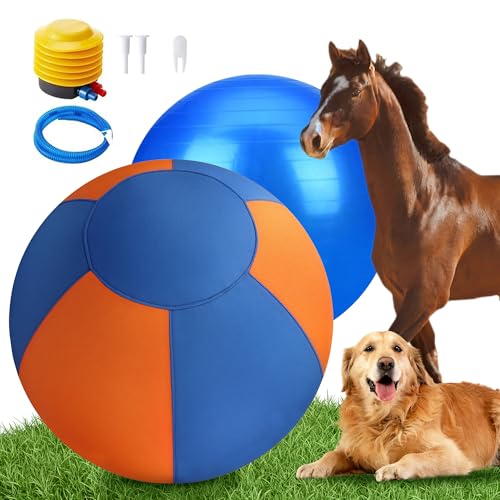 18" Herding Ball for Dogs, Dual-Layer Herding Toy with Protective Cover, Durable Giant Dog Ball for Australian Shepherd, Cattle Dog, Border Collie for Outdoor Play - color: Orange