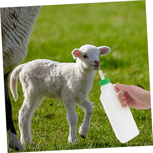 6pcs Nursing Bottle Nipples for Animals Bite Resistant Wear Resistant Feeding Nipples for Lambs Goats Calves with Milk Flow and Air Intake Valve