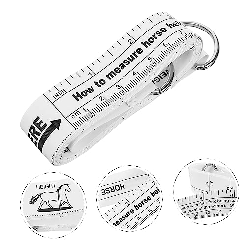 Totority 2.5m Professional Horse Measure Tape Flexible Measuring Tape for Livestock Height and Weight Accurate Dual-Sided Scale Convenient Storage for Farm Use