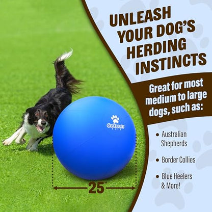 GoSports Pets Herding Ball for Dogs - 25 Inch Dog Toy Ball with Bite-Proof Cover for Medium to Large Dogs