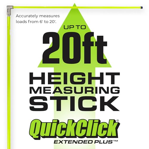 QuickClick Extended Plus™ Load Height Measuring Stick – Measures Up to 20 Feet – Measure Your Load Before You Hit The Road™ - size: Extended Plus - Measures Up To 20'
