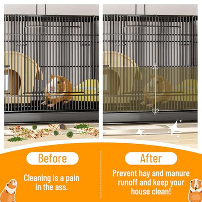 12 Pack Pet Cage Liner Protection Rabbit Cage Urine Guard Clear Cage Edge Liner Guinea Pig Side Lining Habitat Siding Small Animal Cage Accessories - Keep Litter in The Cage, 11.8 inches x 8 inches - color: Brown, size: 30X15 CM