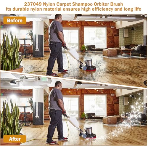 237047 Orbiter Orange Scrub Brush for ORB550MC Orbiter Floor Machine, Heavy-Duty Brush, 12” Diameter,(1 Pack)