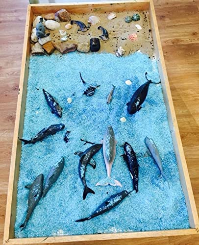 Sharks Figures Sea Animals Whale Toys Set Ocean Animal Action Figures, Great for Kids Bath Toys, Beach Toy, Cake Topper and Party Favors, Gifts, Prizes, Rewards (12 PCS) - color: Sharks