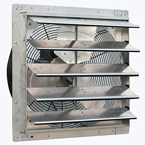 iLiving New Upgraded 20" Wall Mounted Exhaust Fan - Automatic Shutter - Variable Speed - Vent Fan For Home, Attic, Shed, or Garage Ventilation, 115V, 2.2A, Silver - size: 20-Inch