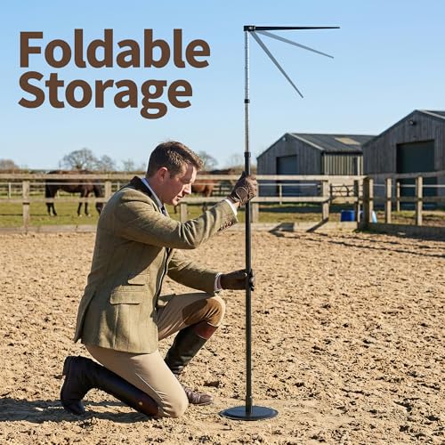 THOUSANDSUNNY Horse Measuring Stick, Height Measuring Rod Tools for Horse Cattle Farm Livestock Telescoping Foldable Ruler