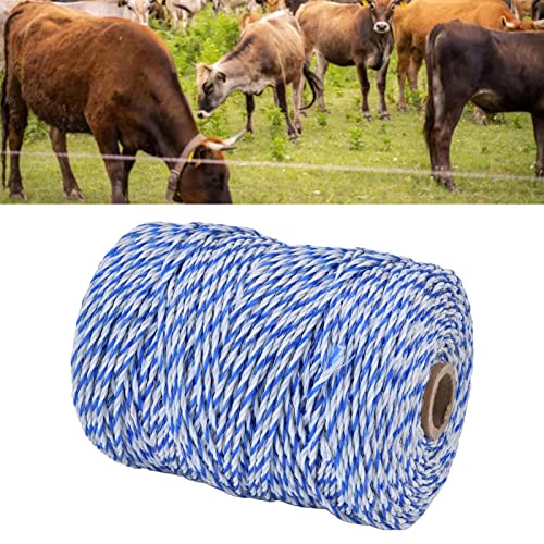 200 Meters Electric Fence Polywire, 0.12in Diameter Portable Electric Fence Rope Line for Farm Livestock Breeding