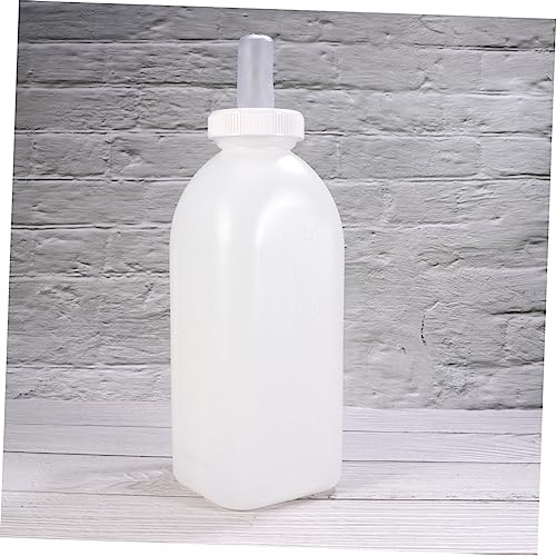 BESTonZON Complete 3-Piece Set Calf Nursing Bottle 2l Capacity Lid and Silicone Teat for Sheep