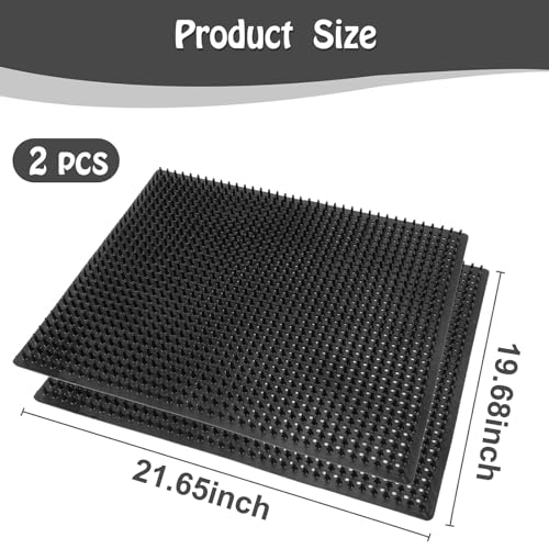 2 Pack Large Livestock Scratching Brush Horse Scratching Post Pad, Horse Cow Scratching Post for Grooming, 21.65" x19.68" Horse Scratcher Brush for Cattle Horse Cow Dogs Pigs - size: Large