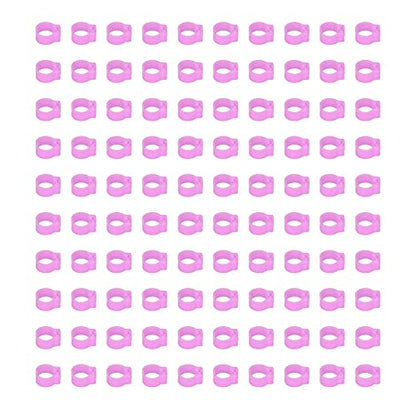 Omabeta Pigeons Leg Rings, Plastic Cold- Durable Lightweight Easy-to-Install Identification Leg Rings, for Pigeon Identification, Pink, 8mm, 100PCS - color: Pink