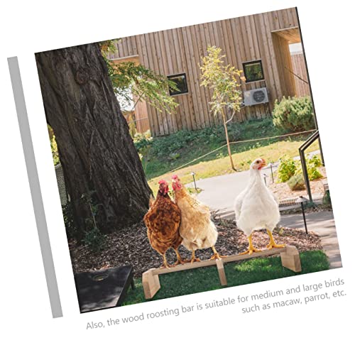 Wooden Bird Perch Stand Natural Roosting Bar for Hens Parrots Medium Birds and Fun Extra Perch for Chicken Coop and Play