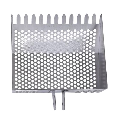 Chicken Coop Rake, Stainless Steel Chicken Manure Rake and Scoop 10in Adjustable Handle Cleaning Tool, for Coop Shed Poultry Cattle Waste Removal with Detachable Head