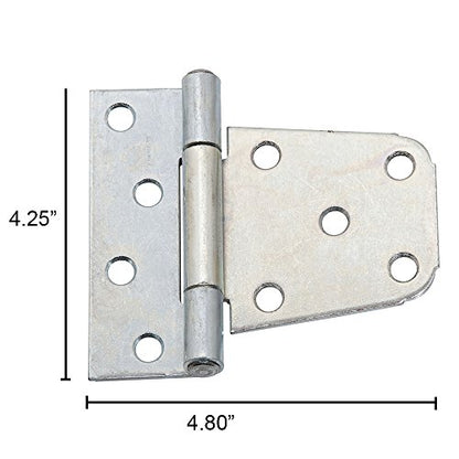 National Hardware N238-212 V287 2-Pack Extra Heavy Duty Gate Hinges with Auto-Close Feature, Galvanized Steel, Weather Resistant, for Wood Fence Gates and Barn Doors - color: Galvanized