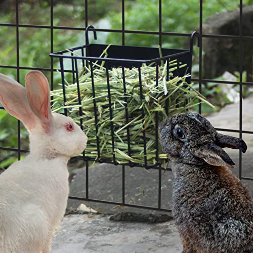 DEVIER Metal Rabbit Hay Feeder, Heavy-Duty, 6.9x4.7x6.6 in, for Multiple Pets