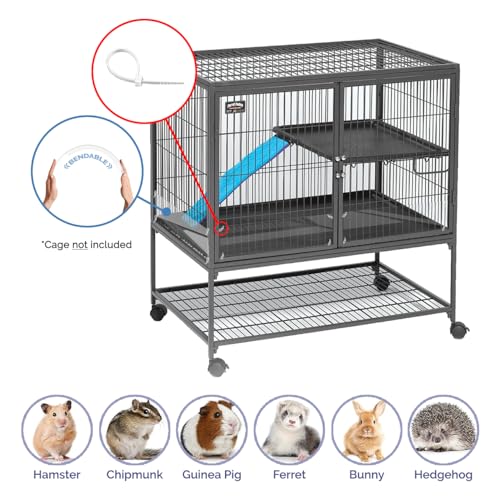8 Pack Pet Cage Liner with Zip Ties Pet Rabbit Habitat Guinea Pig Cage 14" x 4.5" Flexible Plastic Side Protection Urine Guard Panels by Marketing Holders - color: 14" x 4.5"