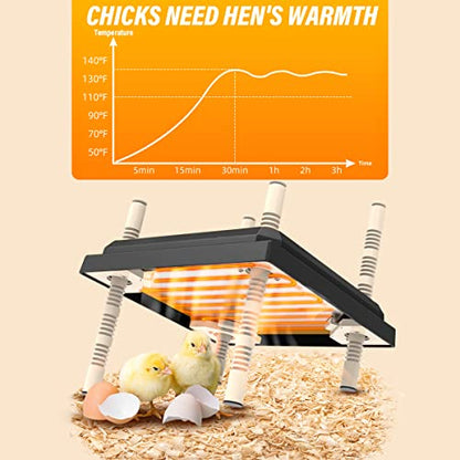 Chick Brooder, Chick Brooder Heating Plate, Heating Lamp, Height Adjustable, Temperature Adjustable, Suitable for 15 Chicks