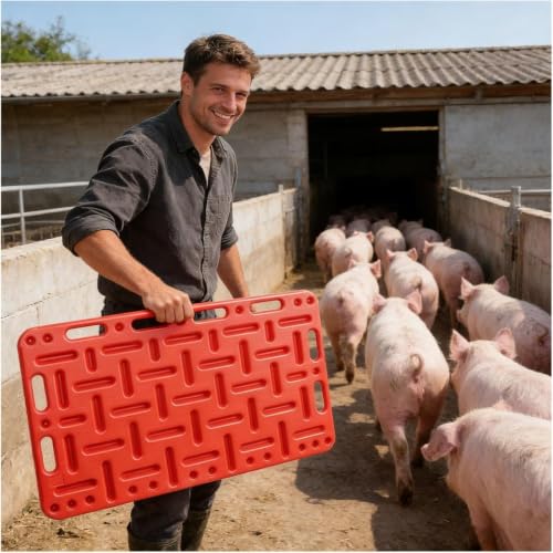 Portable Pig Sorting Board, Lightweight Non-Slip Grip, Ideal for Swine Show or Vet Care, Double Grip Panel, Options Available - size: 38.1x29.9in/97x76 cm
