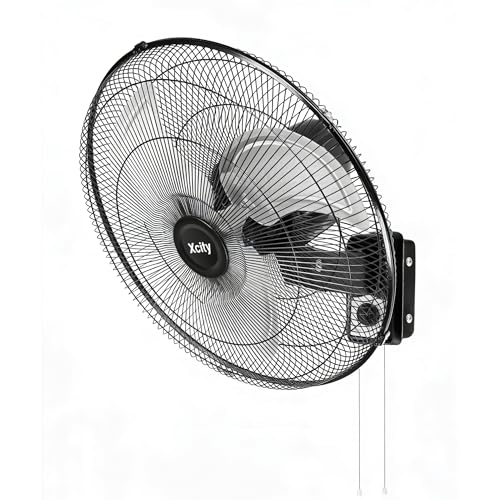 Xcity Wall Mount Fan 20", 3-Speed, Oscillating New Model | 4650 CFM, Heavy-duty Metal Blade , The New Model Features a More Powerful Motor and Has a Lifespan of 50,000 Hours. - size: 20'' Oscillating Pro