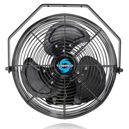 Tornado 20-Inch High Velocity Wall Fan - Outdoor Rated, IPX4 Water-Resistant, 3-Speed, 4750 CFM - Industrial, Commercial & Residential Use, Perfect for Greenhouses, UL Safety Certified - size: 20 Inch