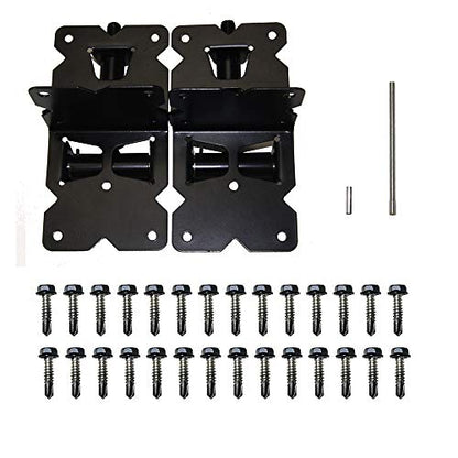 ZEKOO Stainless Steel Gate Hardware Kit, Self Closing Gate Hinges and Latch, Rust Proof, Use for Vinyl Fence Gate and Wood Fences Gate, Heavy Duty 2 Gate Latches 4 Gate Hinges (Black) - color: Black Two Set