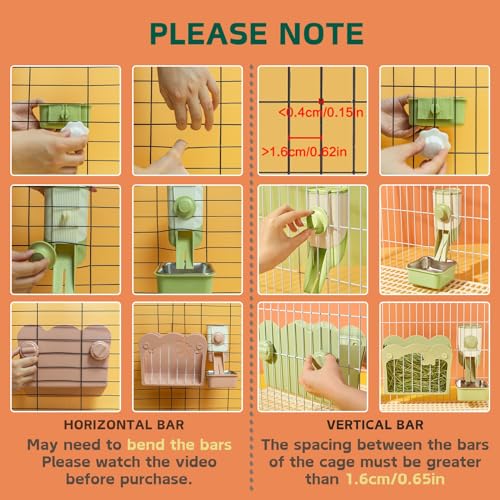 Rabbit Hay Feeder, 3-in-1 Feeding Set with Food Bowl and Hanging Funnel for cage, Hay Rack for Bunny Guinea Pig Chinchilla (Blue) - color: Blue