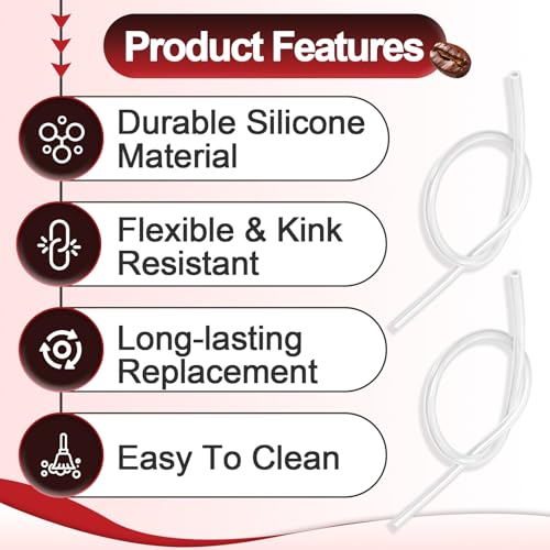 10 Sets Milk Tube Hose Set Compatible with JURA Automatic Coffee Machine GIGA 6 X5/S8/ENA E8 Z10 J8 Twin J9, Each Set Includes 1 Silicone Milk Tube and 1 HP3 Connector (with Cleaning Brush Included)
